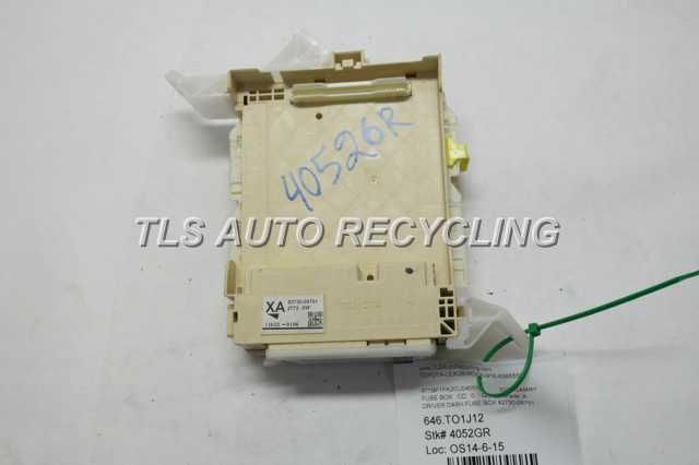 2012 Toyota Camry Hybrid Fuse Box, Cabin