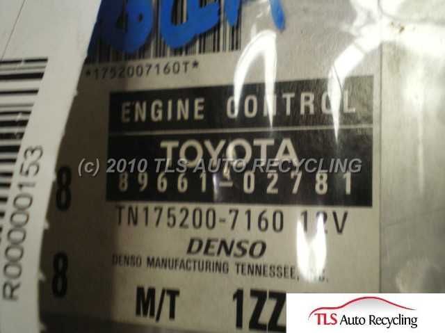 2001 Toyota Corolla Engine Control Module