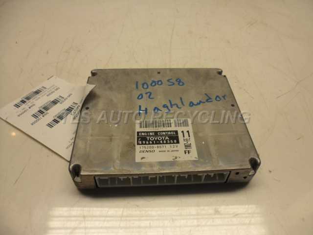 2002 Toyota Highlander Hybrid Engine Control Module