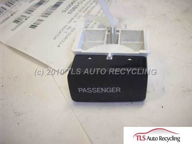 2003 Toyota Corolla Dash / Interior / Seat Switch
