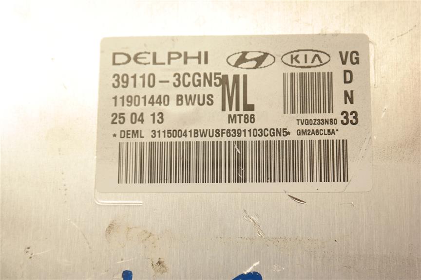 Used 2014 KIA CADENZA ENGINE CONTROL MODULE OEM 391103CGN5 Benzeen