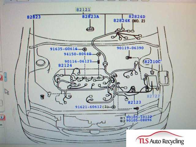 2001 Toyota Corolla Engine Wire Harness