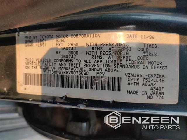 Used 1997 TOYOTA 4 RUNNER Parts from Stock # 10644R - Benzeen Auto Parts